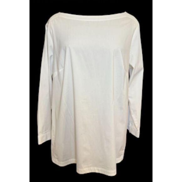 J Jill “White Shirt Collection” Crisp Oversized White Shirt Plus Sz. 2X Pkeat Ba - Picture 2 of 14